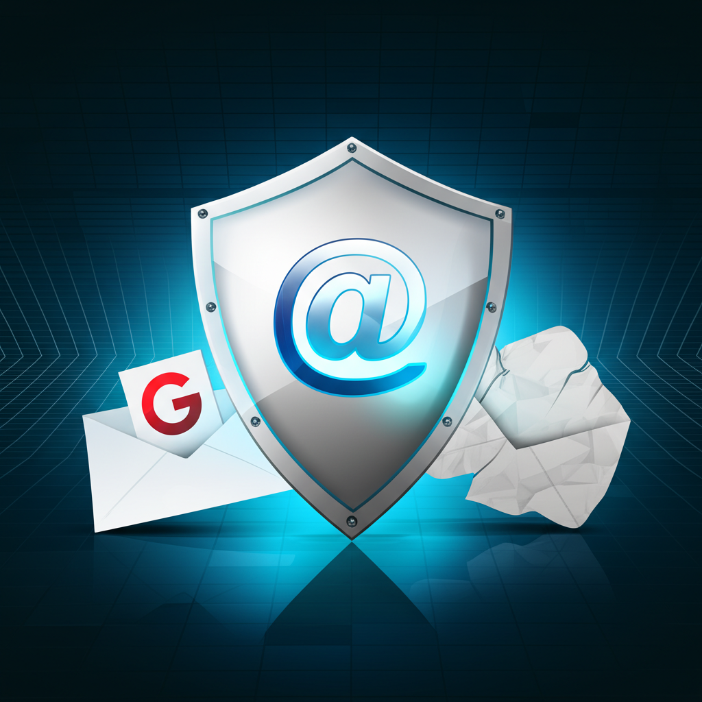 Иллюстрация, объясняющая, почему бизнесу не стоит использовать Gmail, на примере защищенной корпоративной почты.