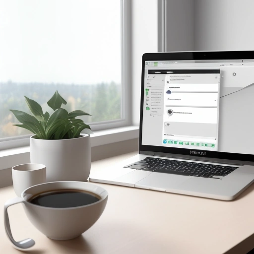 Современное рабочее место с MacBook, на котором открыты Почтовые клиенты для mac 2026 с ИИ-интерфейсом