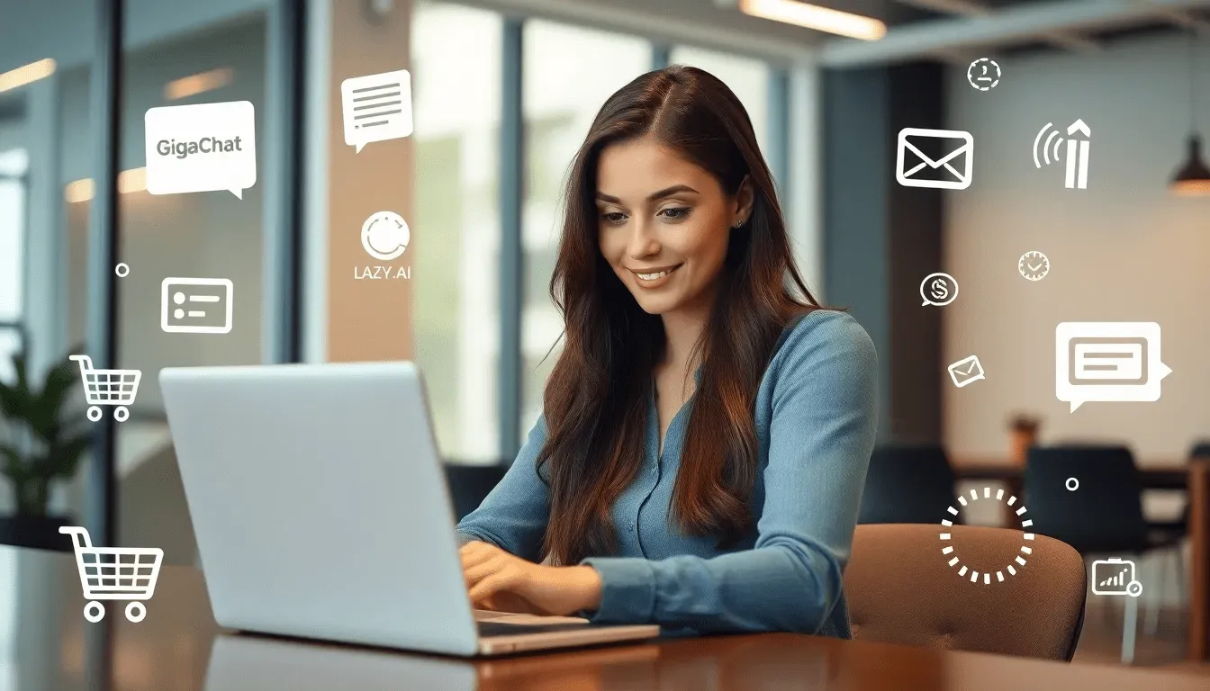 Предприниматель использует аналог чат gpt для развития e-commerce бизнеса