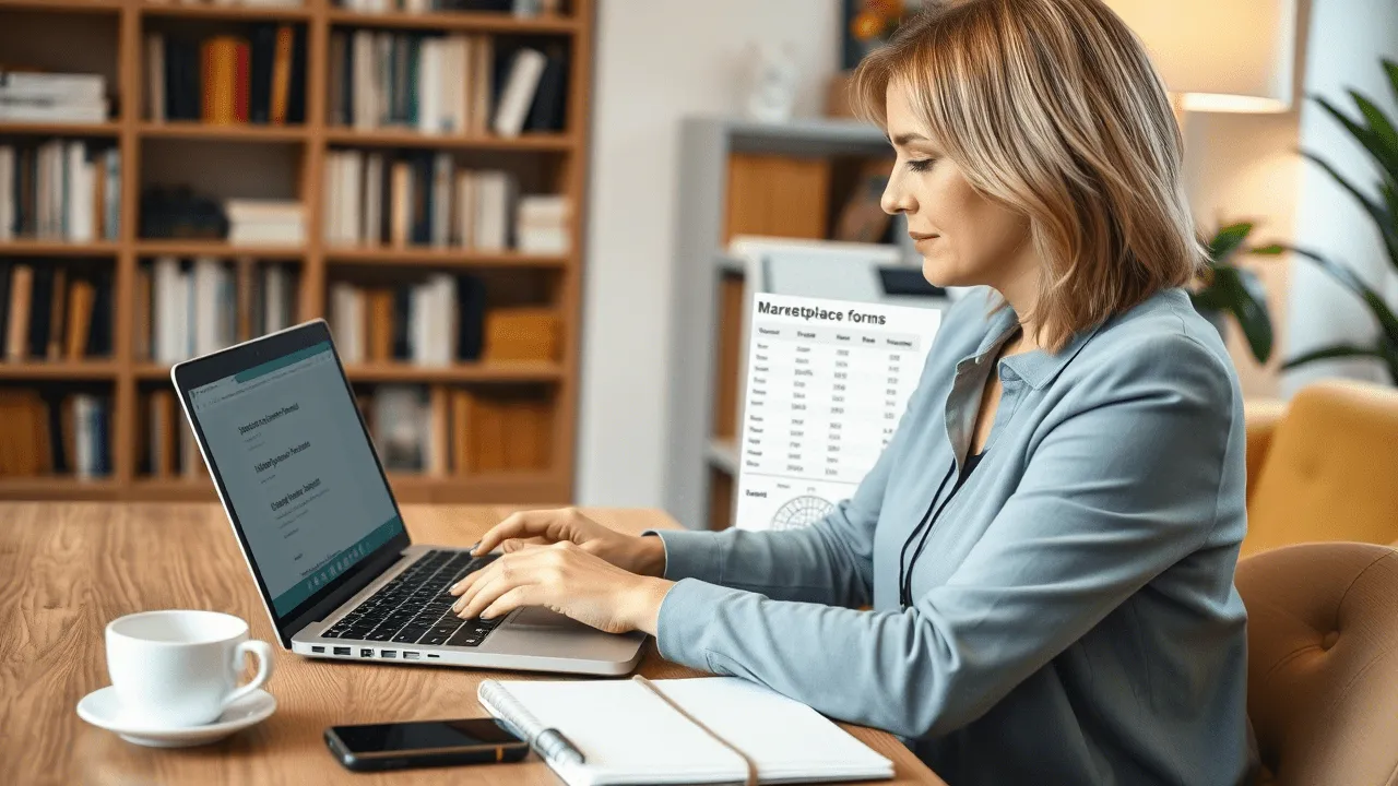 Предприниматель заполняет анкету ИП на маркетплейсе перед началом продаж.