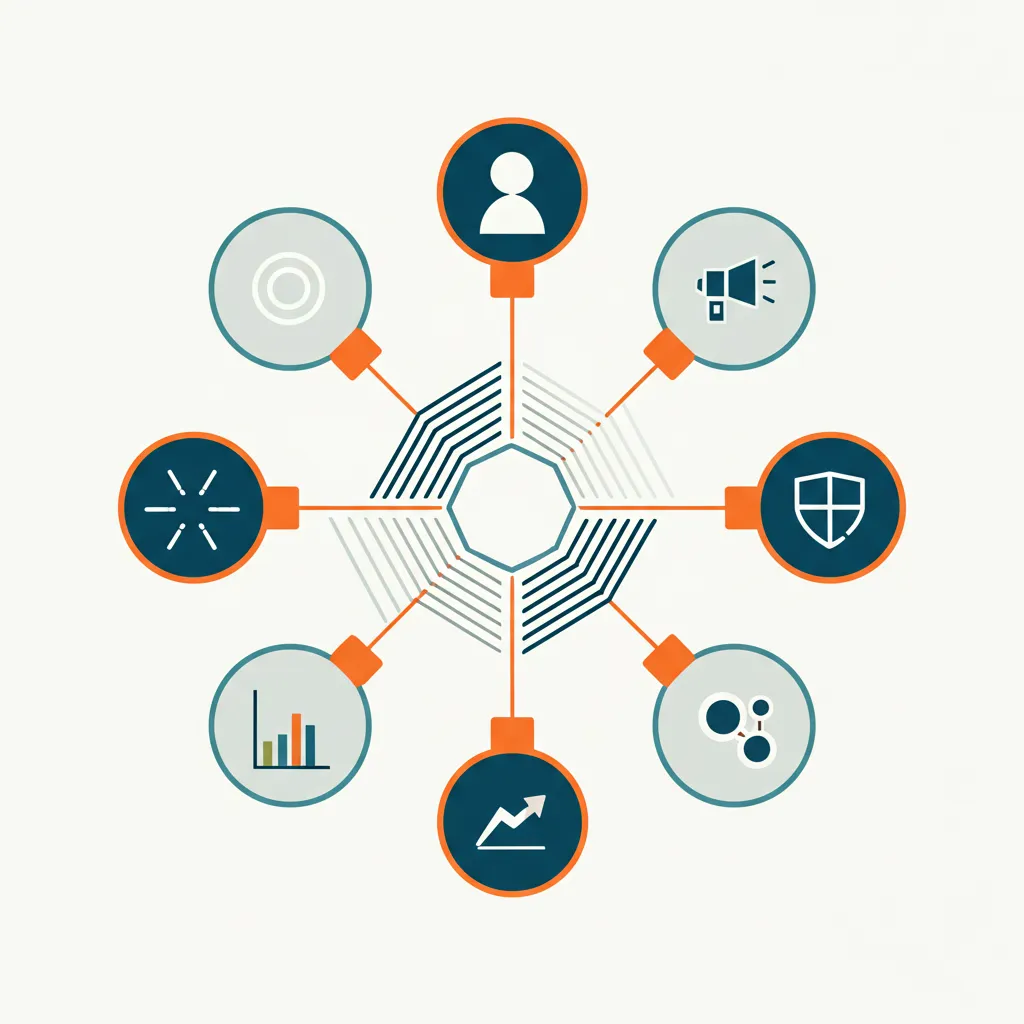 Схематическое изображение, иллюстрирующее ключевые принципы успешных маркетинговых стратегий