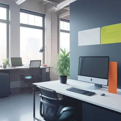 Современное рабочее место с мониторами, отображающими программные инструменты для маркетинговых агентств и аналитику.