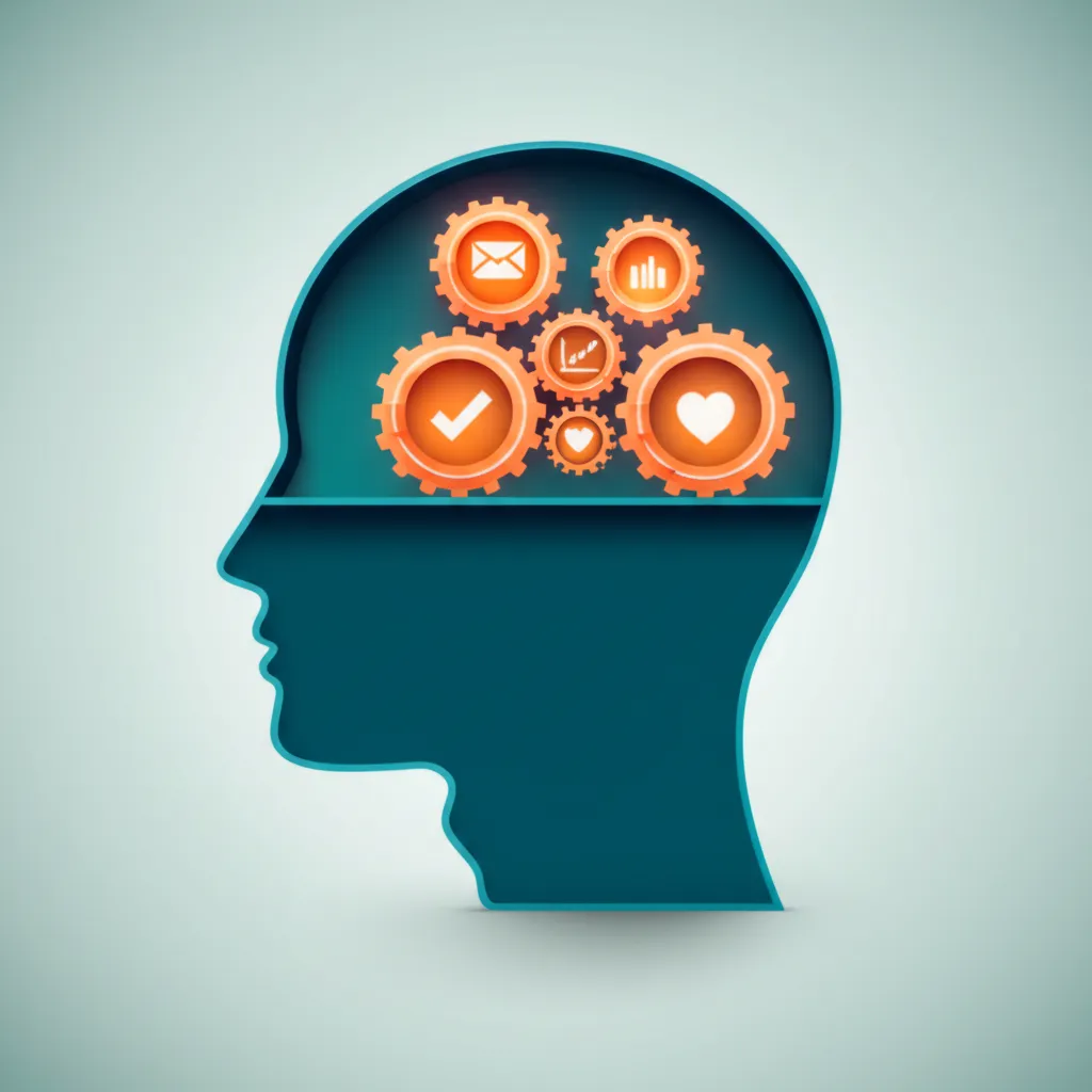 Иллюстрация, демонстрирующая психологические приемы написания писем для повышения эффективности коммуникации.