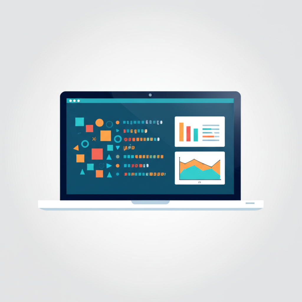 Инфографика, иллюстрирующая процесс работы с python датасеты: от хаотичных данных к структурированным графикам.