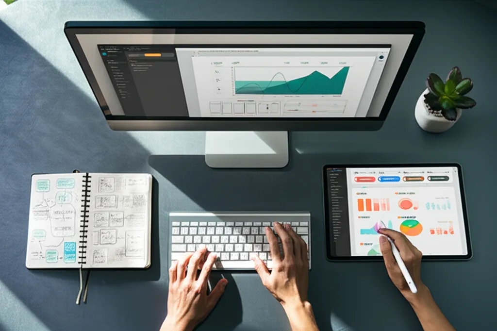 Системное развитие дизайнерских навыков: от скетча до анализа данных на рабочем столе профессионала.