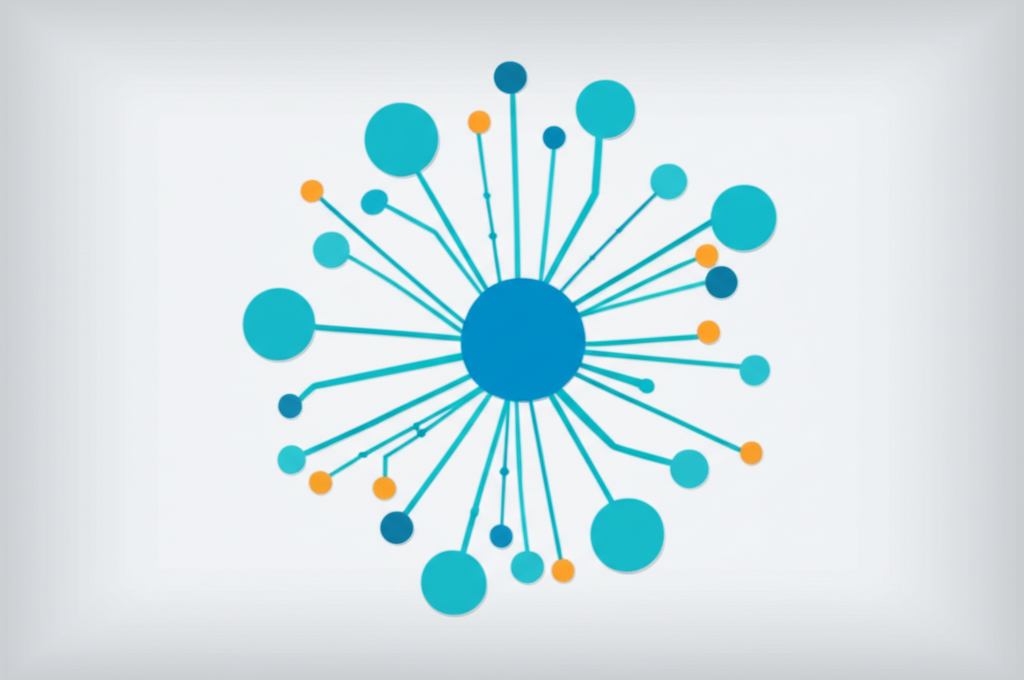 Абстрактная визуализация нейронной сети, обрабатывающей русские датасеты для машинного обучения.