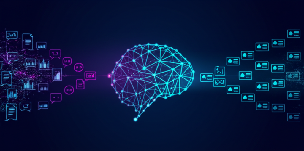 Сентимент-анализ, big data исследования, генерация лидов (email, phone, B2B) в виде схемы трансформации данных.