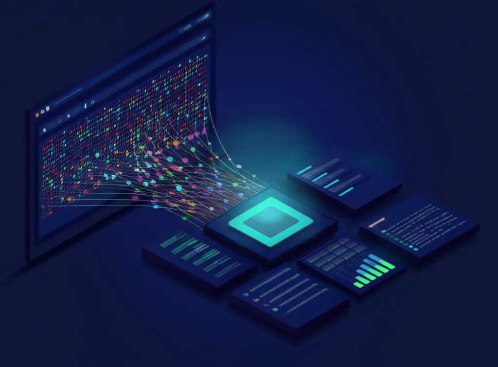 Современный сервис парсер в работе: инфографика автоматического сбора и структурирования информации.