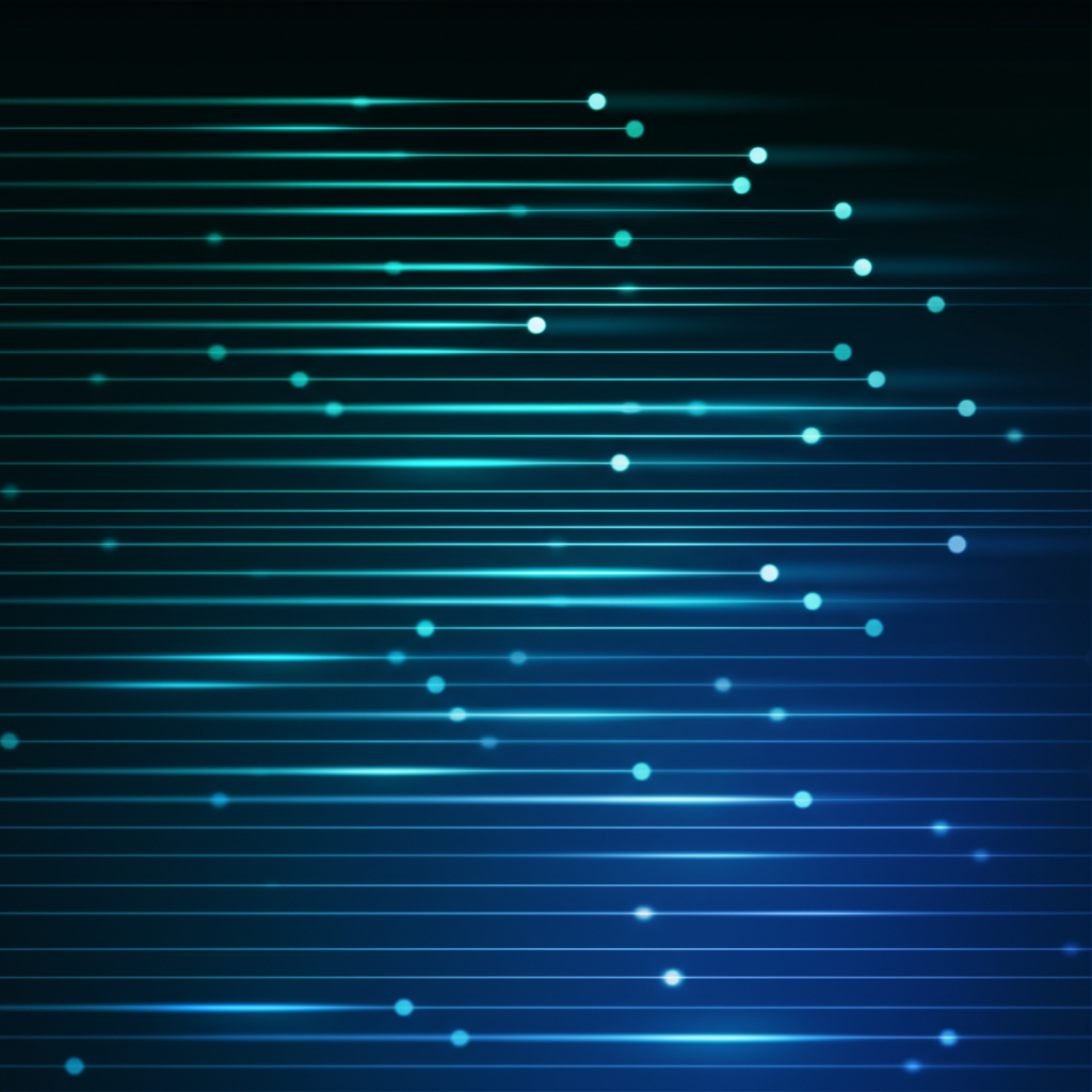 Абстрактная визуализация, показывающая, сколько строк в датасете может быть для анализа данных.