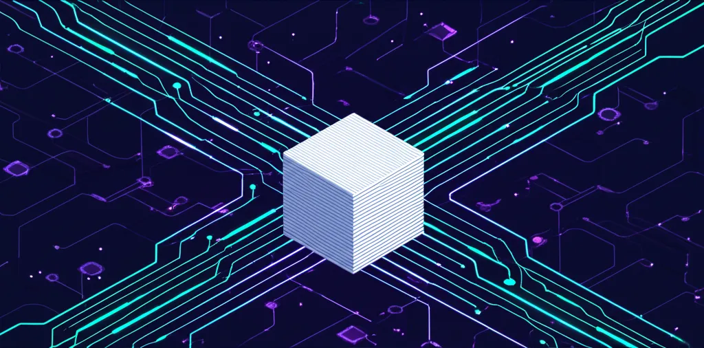 Абстрактная визуализация процесса, где выполняется скрапинг данных из глобальной сети в структурированную базу.