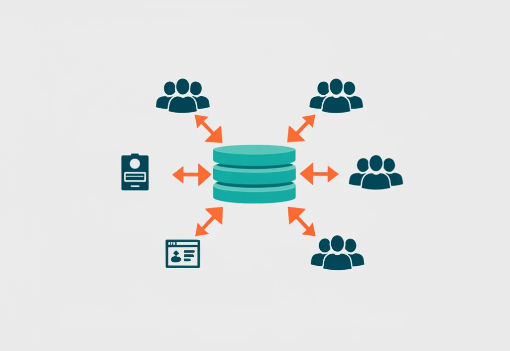 Инфографика, иллюстрирующая создание базы b2b клиентов Россия через различные каналы сбора данных.