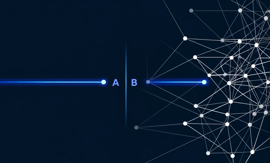 Схематичное сравнение netnut и другого провайдера на фоне абстрактной сетевой инфографики.