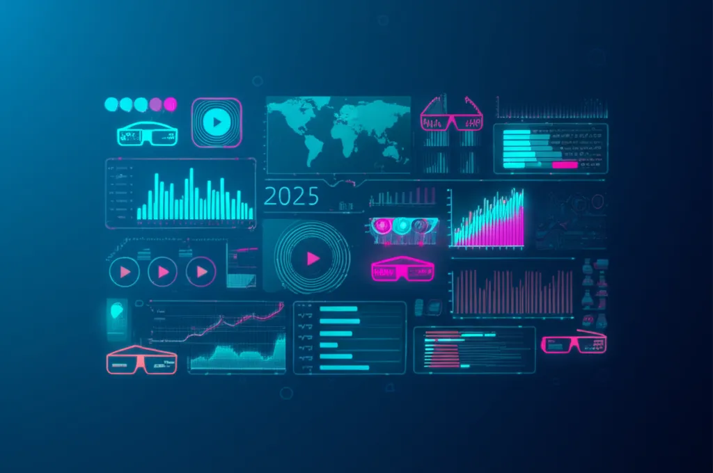 Инфографика, демонстрирующая ключевые данные — статистика визуального контент маркетинга 2025