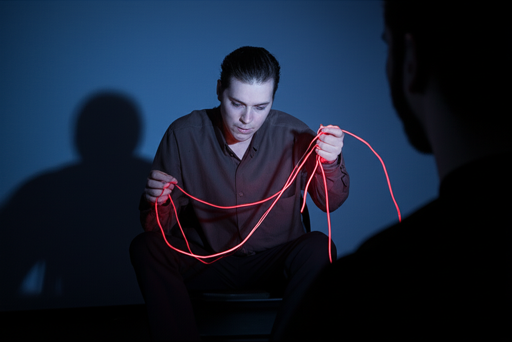 Сложная психологическая манипуляция stoking ru, изображенная в виде контроля над эмоциями.