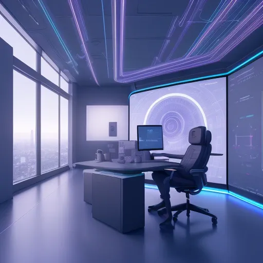 Визуализация Тренды генеративного ии 2026 в современном офисном пространстве будущего через работу с данными