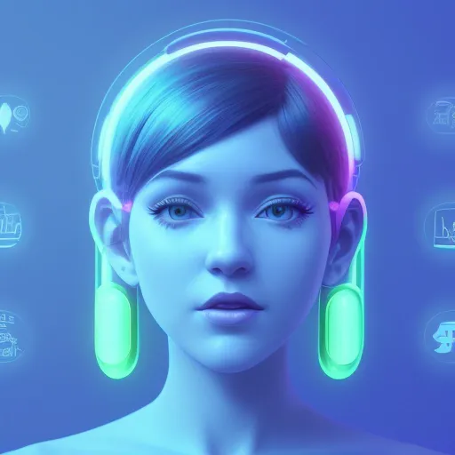 Специалист изучает Тренды каналов соцсетей 2026 через футуристический интерфейс с аналитикой и AR-данными