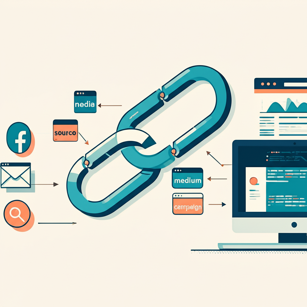 Инфографика, демонстрирующая UTM коды отслеживание Google Analytics