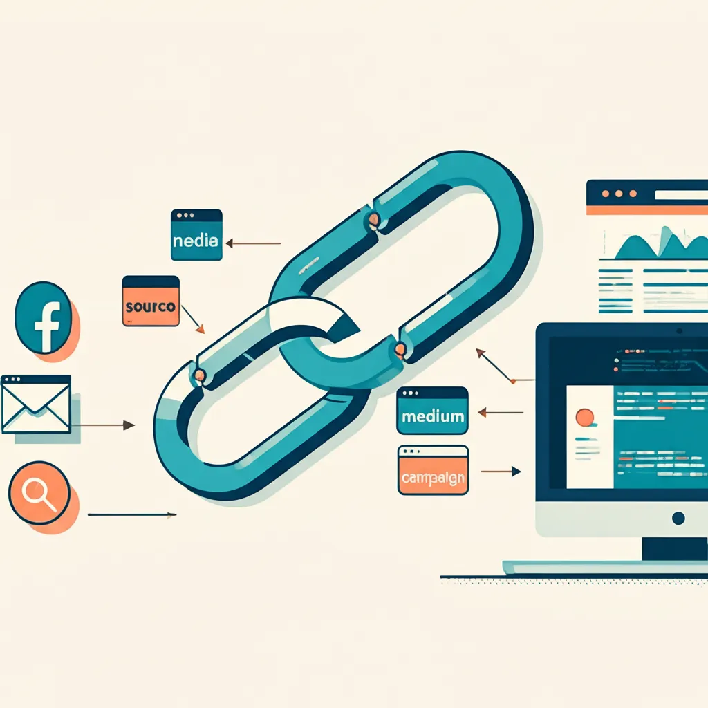 Инфографика, демонстрирующая UTM коды отслеживание Google Analytics