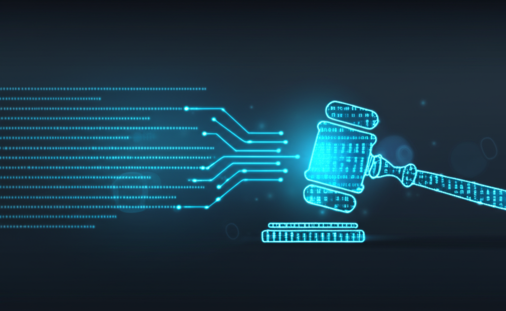 Веб-парсинг в России судебные разбирательства: схематичное изображение данных и молотка судьи