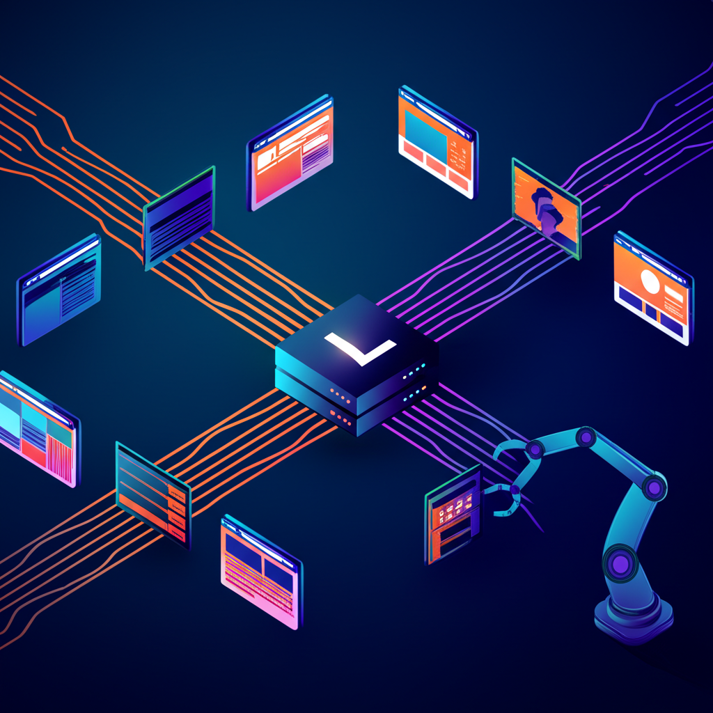 Иллюстрация процесса: веб-скрапинг с Laravel для автоматизации сбора информации с сайтов.