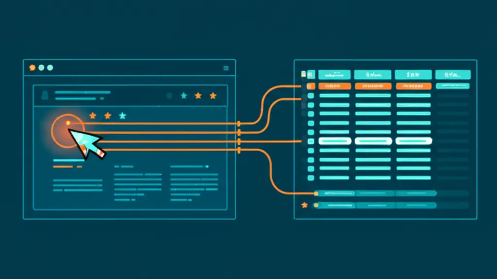 Современный интерфейс, демонстрирующий как работают визуальные средства парсинга для извлечения информации с веб-страниц.