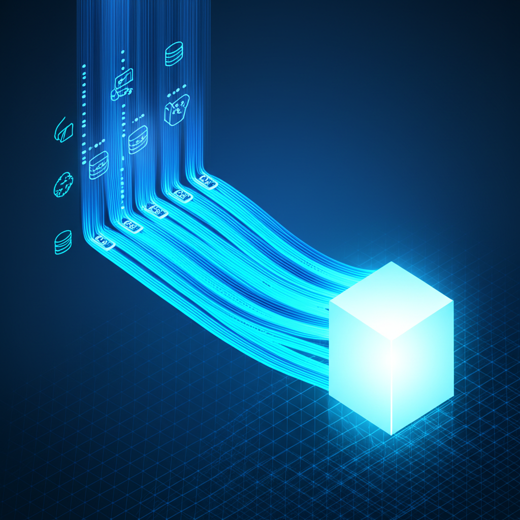 Процесс загрузки датасета из разных источников в централизованную аналитическую систему.