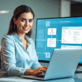 Специалист по данным анализирует отчет: интеграция данных парсинга и CRM.